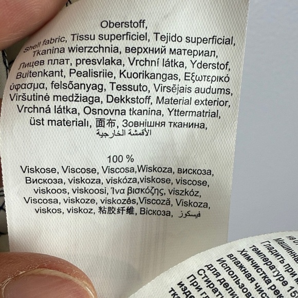 Olsen Cream and Black Stylish Artistic Face Design Long Sleeve XL Blouse - Picture 11 of 13